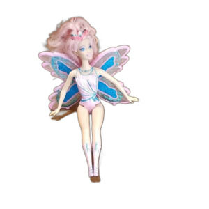 Vintage Barbie Fairytopia Pink Hair Fairy Doll Glitter Wings 2004 Mattel G7314